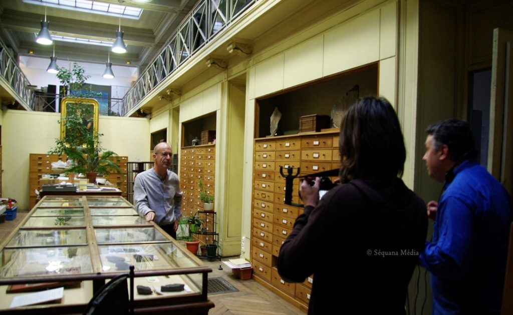 Tournage au Muséum National d'Histoire Naturelle pour le film Paris sous la mer - Agence Sequana Media
